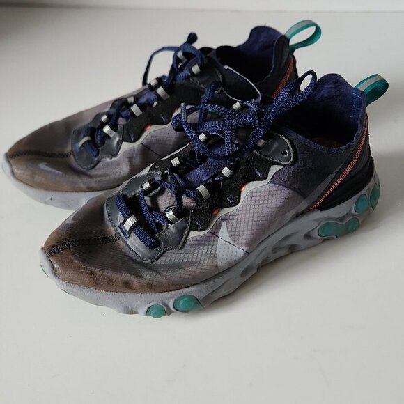 NIKE | React Element 87 Neptune Green sneakers Mens Sz 5.5 - Picture 2 of 5